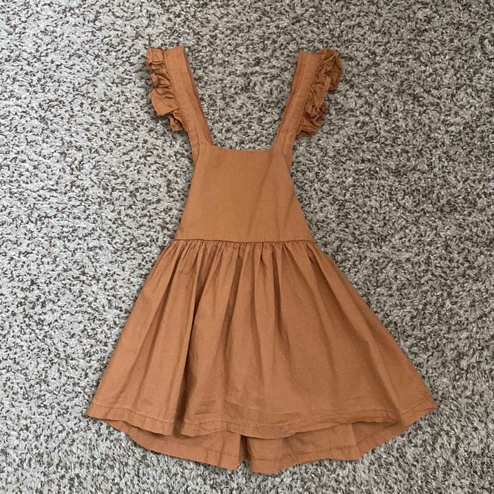 Baby girl’s Ruffle Dress Jumper in Pumpkin